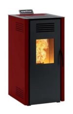 Stufa a pellet ventilata INVICTA Nuova Vieste 7.3 KW bordeaux - Image 2