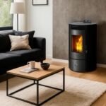 Stufa a pellet Azora 11,6 kW Nero Sannover - Image 3
