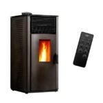 Stufa a pellet ad aria Anita da 12 kW Sannover nera