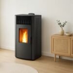 Stufa a pellet ad aria Anita da 12 kW Sannover nera - Image 3