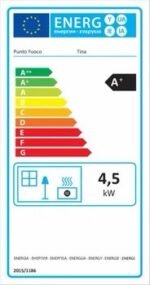 Stufa a pellet ventilata Tina 4.5 KW nero - Image 4
